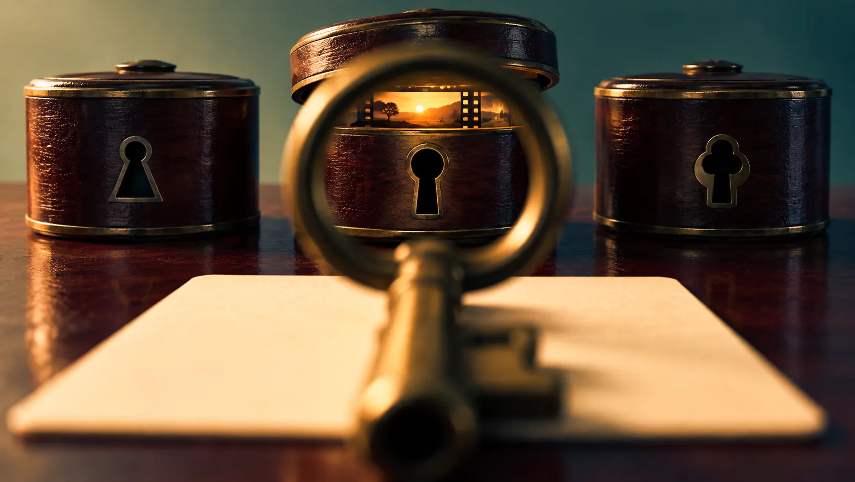 A key grants defined access to one matching case, rather than opening every door.